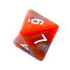 Komplet kości REBEL RPG - Dwukolorowe - Pomarańczowo-szare