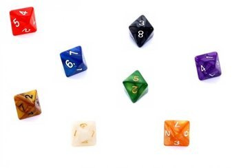 Kości REBEL matowa 8 ścian - Cyfry