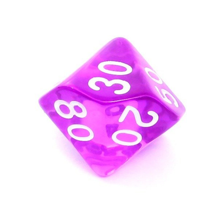 Komplet kości REBEL RPG - Kryształowe - Fioletowe