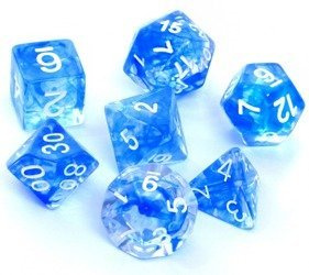 Komplet kości REBEL RPG - Nebula - Niebieskie
