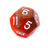 Komplet kości REBEL RPG - Dwukolorowe - Pomarańczowo-szare
