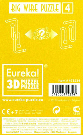 Łamigłówka druciana duża nr 4 (Żółta)