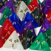 Kości REBEL perłowa 4 ściany - Cyfry