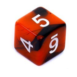 Kości REBEL dwukolorowa 6 ścian - Cyfry