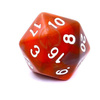 Komplet kości REBEL RPG - Dwukolorowe - Pomarańczowo-szare