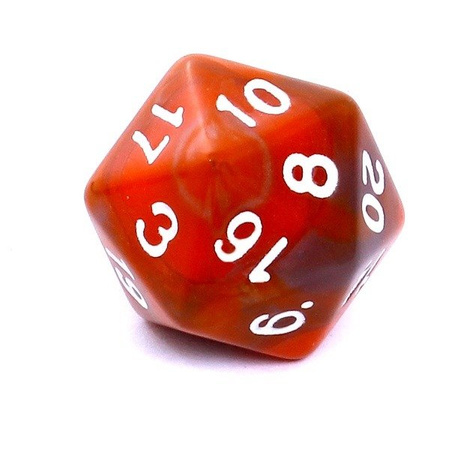 Komplet kości REBEL RPG - Dwukolorowe - Pomarańczowo-szare