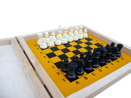 Szachy Magnetyczne Mini w drewnianej kasecie (140MD)