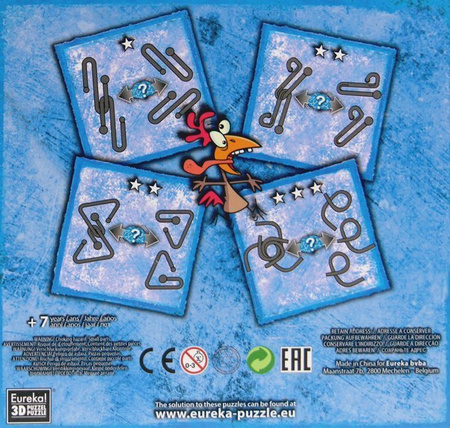 Łamigłówki Puzzle Mania 4 szt. zestaw niebieski