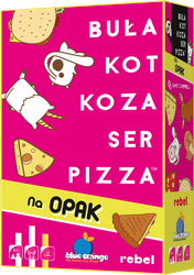 Buła, kot, koza, ser, pizza na opak