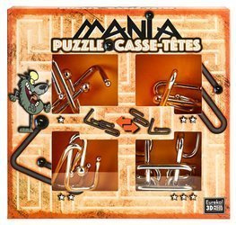 Łamigłówki Puzzle Mania 4 szt. zestaw pomarańczowy