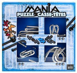 Łamigłówki Puzzle Mania 4 szt. zestaw niebieski