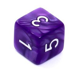 Kości REBEL perłowa 6 ścian - Cyfry