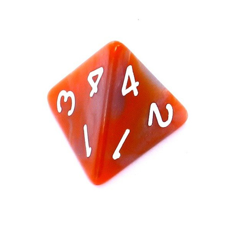 Komplet kości REBEL RPG - Dwukolorowe - Pomarańczowo-szare