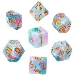 Komplet kości REBEL RPG - Akrylowe - Esencja Magii