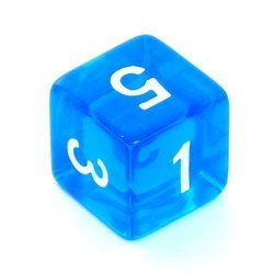 Kość REBEL kryształowa 6 ścian - Cyfry