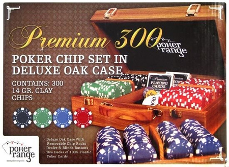 Żetony pokerowe Premium Drewno 300 szt. 14g