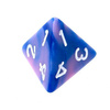 Komplet kości REBEL RPG - Dwukolorowe - Purpurowo-białe,złote cyfry