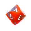 Komplet kości REBEL RPG - Dwukolorowe - Pomarańczowo-szare