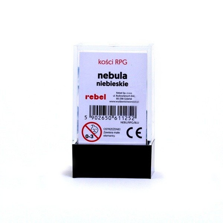 Komplet kości REBEL RPG - Nebula - Niebieskie