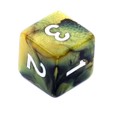 Komplet kości REBEL RPG - Dwukolorowe - Czarno-złote