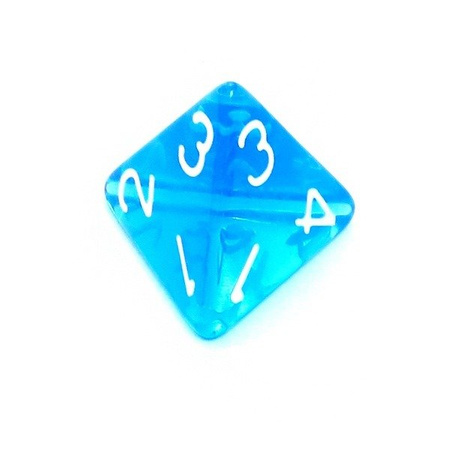 Komplet kości REBEL RPG - Kryształowe - Niebieskie