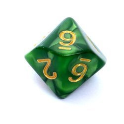 Kośći REBEL perłowa 10 ścian - Cyfry