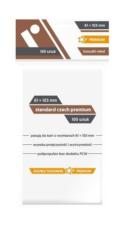 Koszulki na karty Rebel: Standard Czech Premium (61x103 mm)